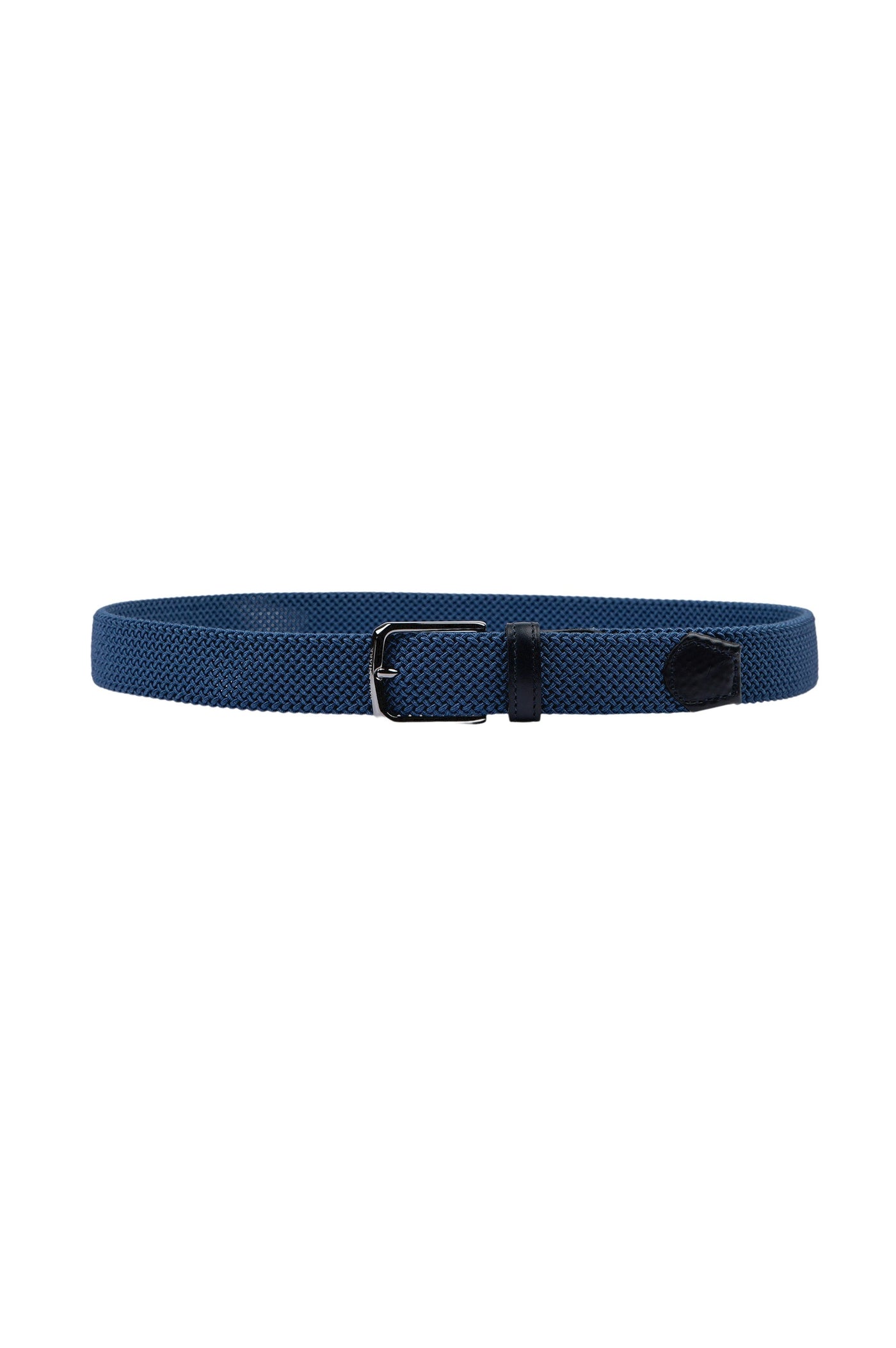 Cintura Elastica Intrecciata Con Rifiniture In Pelle