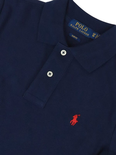 Polo In Cotone Con Ricamo Logo
