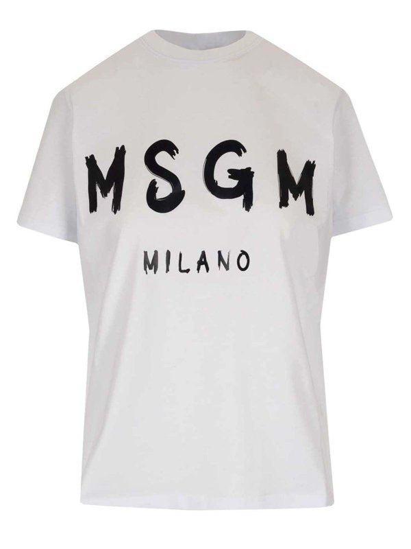 T-shirt Logo Bianca E Nera