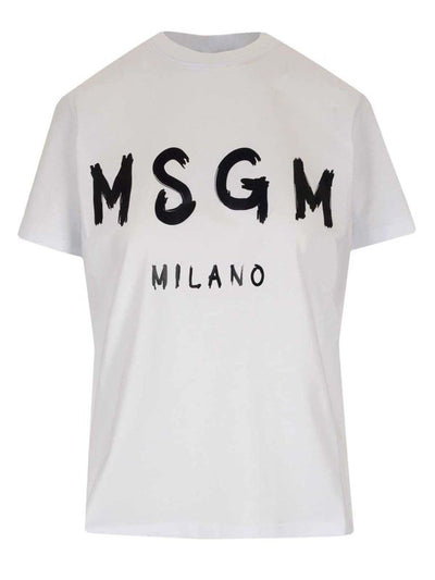 T-shirt Logo Bianca E Nera