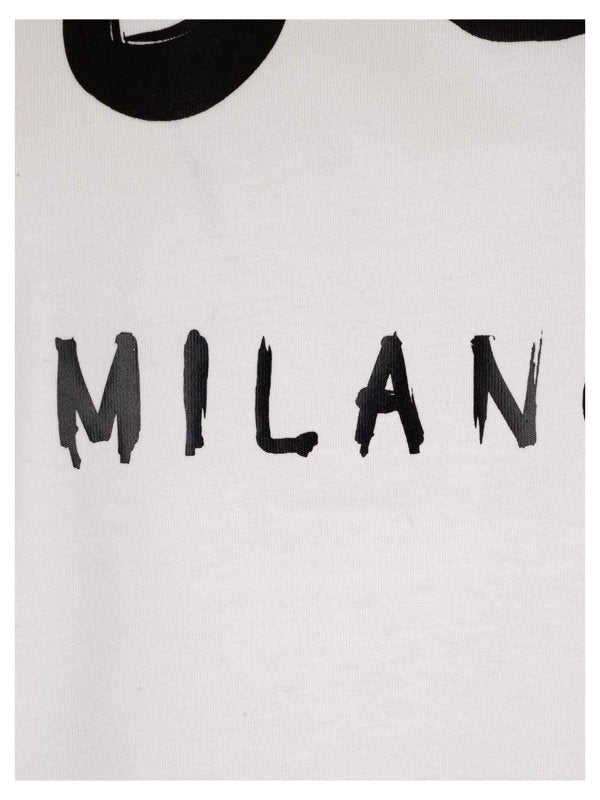 T-shirt Logo Bianca E Nera