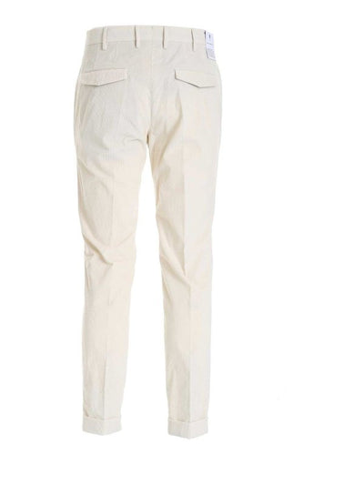 Pantalone In Velluto A Coste Avorio