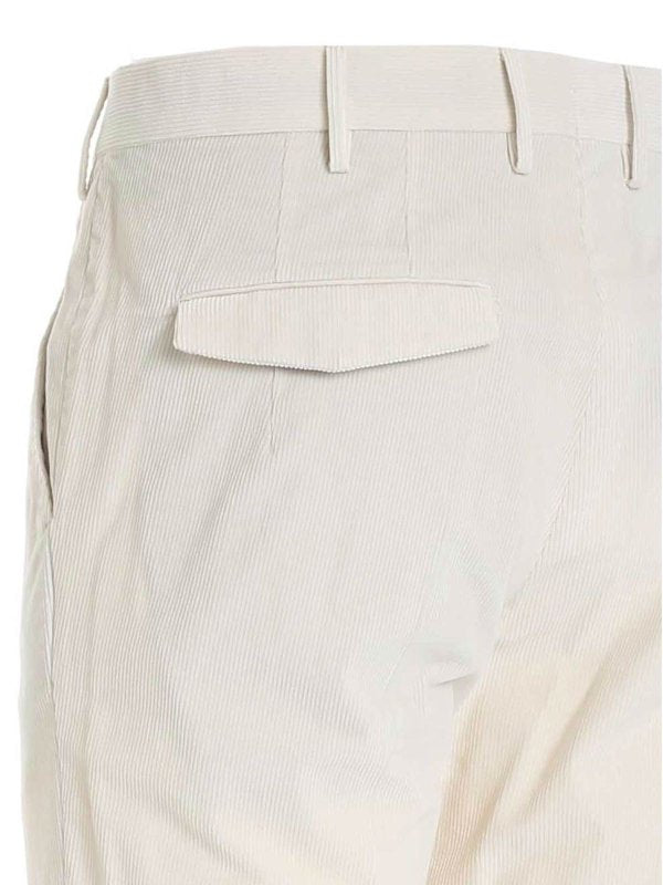 Pantalone In Velluto A Coste Avorio