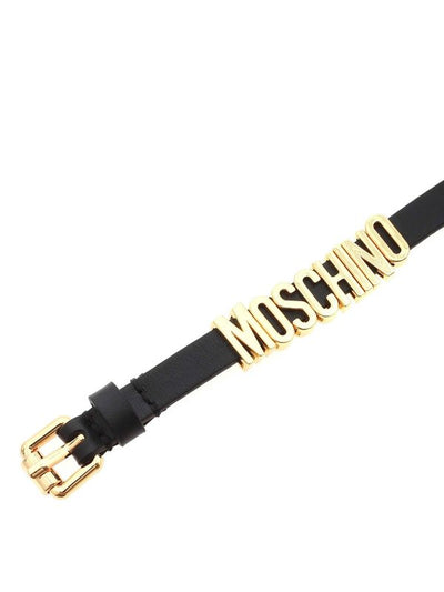 Bracciale Nero Logo Lettering