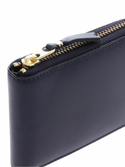 Portafoglio Classic Leather Blu Navy