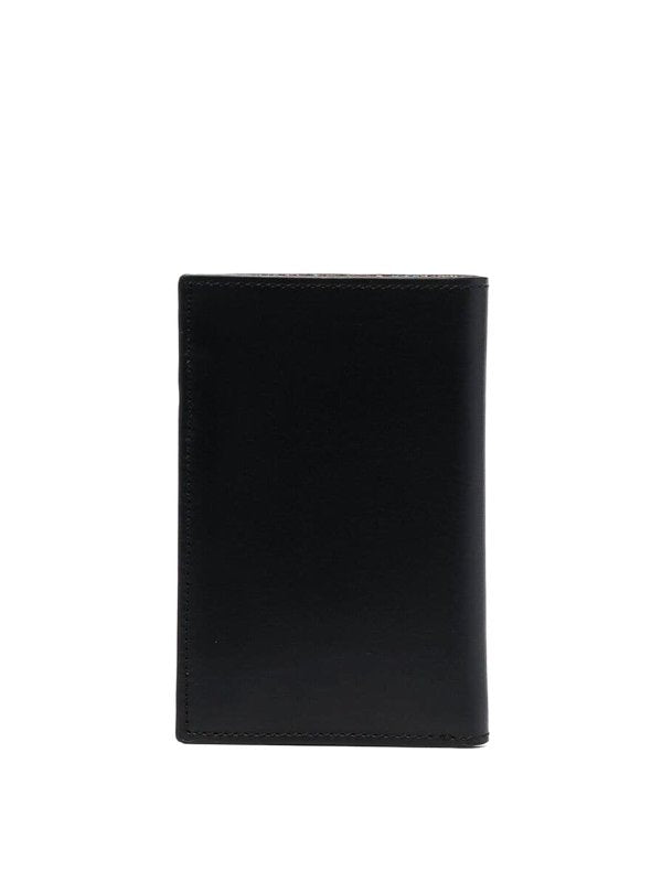 Portacarte In Pelle Con Stampa A Righe
