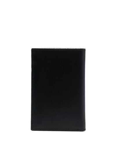 Portacarte In Pelle Con Stampa A Righe