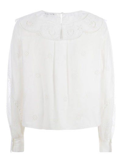 Blusa In Cotone Ricamato