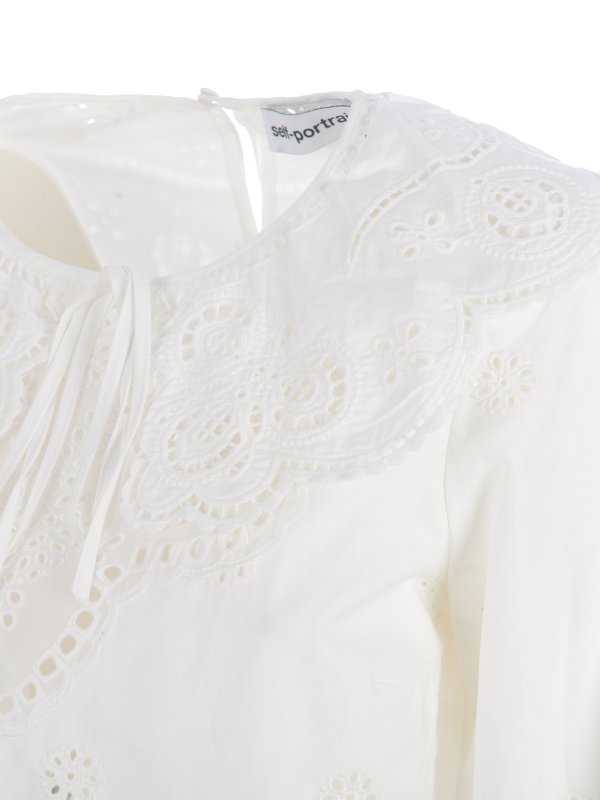 Blusa In Cotone Ricamato