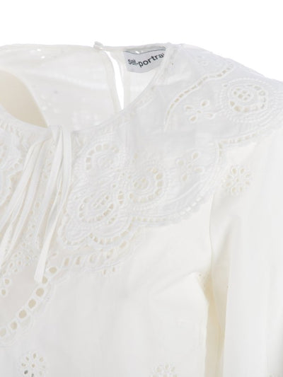 Blusa In Cotone Ricamato
