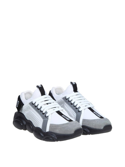 Sneakers Bear In Mix Materiali Con Logo