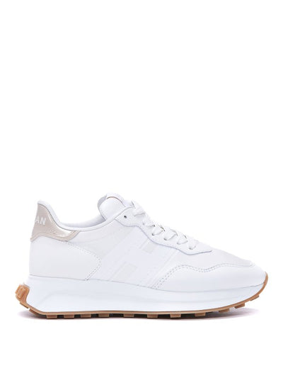Sneaker In Pelle E Tessuto