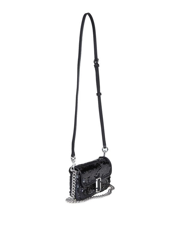 Borsa Mini In Tessuto Con Pailettes E Logo