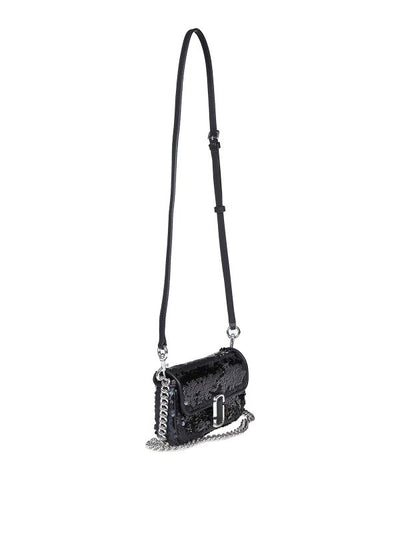 Borsa Mini In Tessuto Con Pailettes E Logo