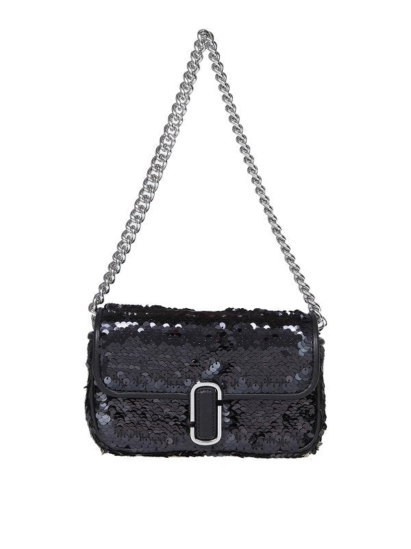 Borsa Mini In Tessuto Con Pailettes E Logo