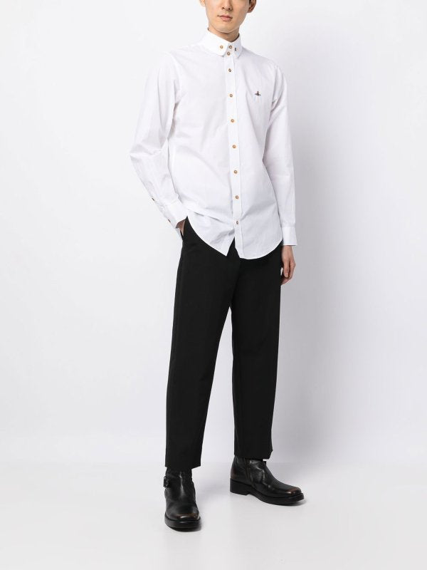Camicia Abbottonata Con Ricamo A Orbita