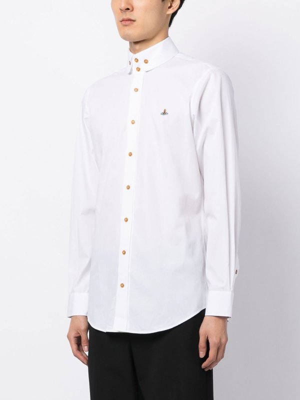 Camicia Abbottonata Con Ricamo A Orbita