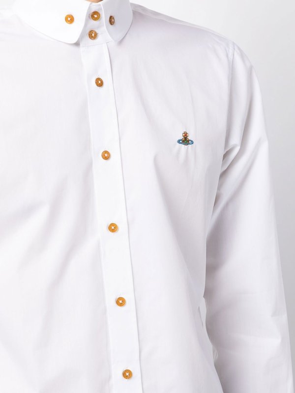 Camicia Abbottonata Con Ricamo A Orbita