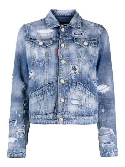 Giacca Di Jeans Effetto Invecchiato
