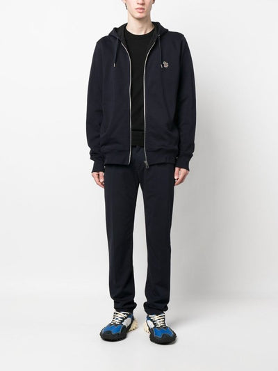 Felpa Con Cappuccio In Cotone E Zip