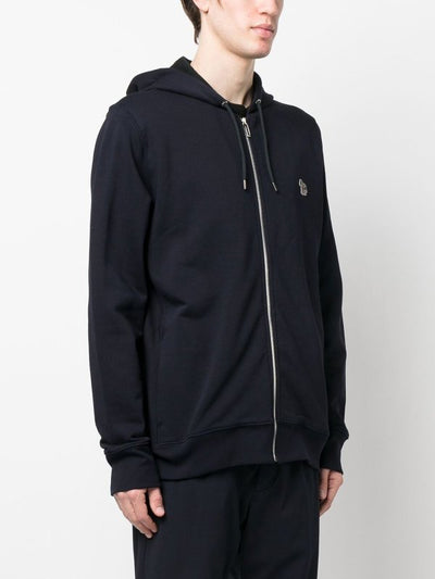 Felpa Con Cappuccio In Cotone E Zip