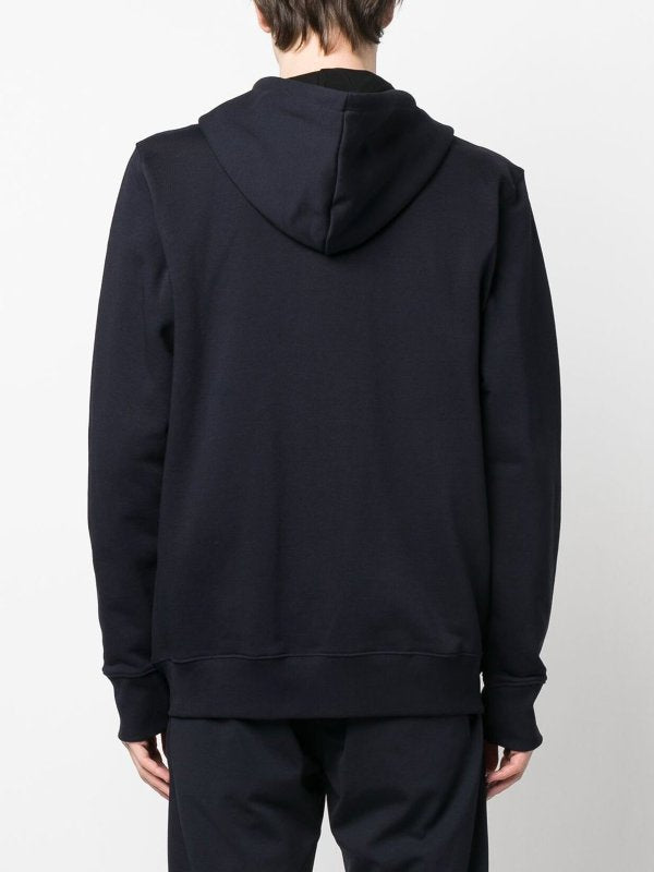 Felpa Con Cappuccio In Cotone E Zip