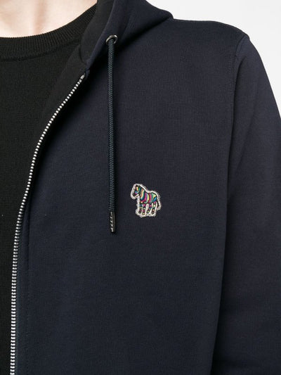 Felpa Con Cappuccio In Cotone E Zip