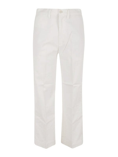 Pantaloni A Gamba Dritta In Cotone
