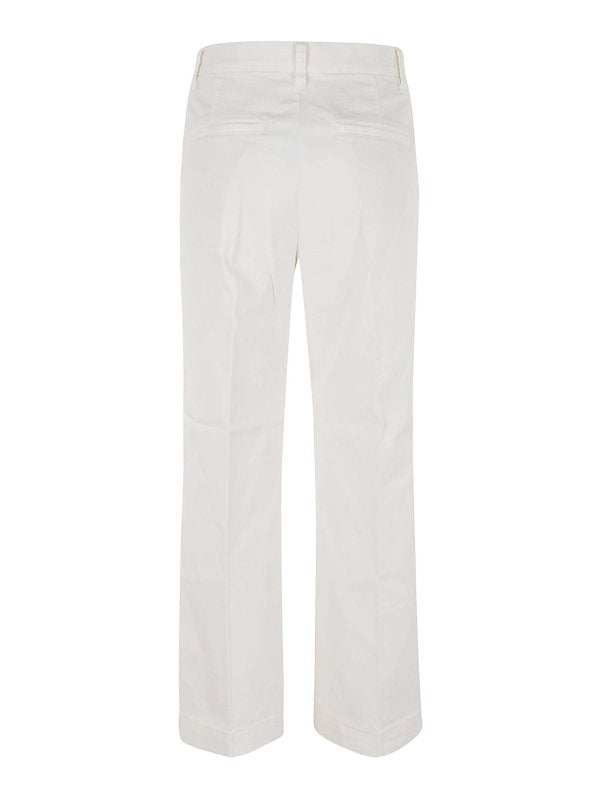 Pantaloni A Gamba Dritta In Cotone