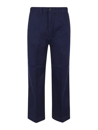 Pantaloni A Gamba Dritta In Cotone