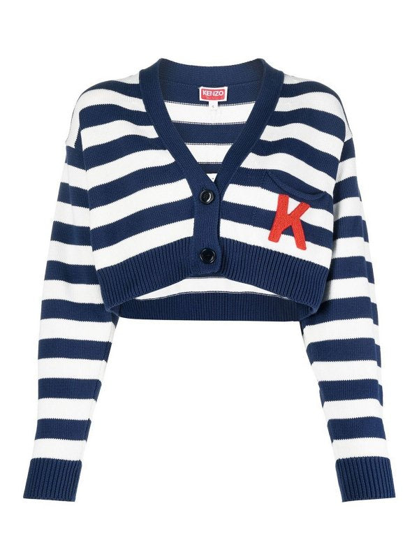 Cardigan Corto A Righe