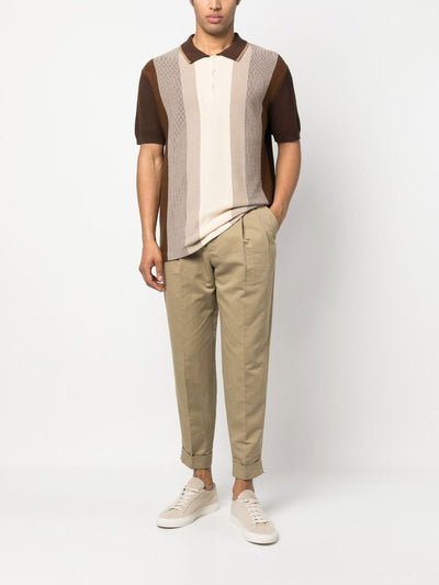 Pantaloni In Cotone Con Pieghe Frontali