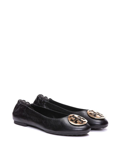 Ballerine Claire In Pelle Con Placca Logo