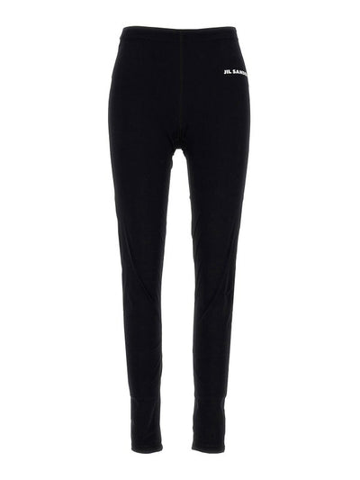 Leggings Con Logo Ed Elastico In Vita
