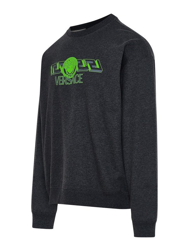 Felpa In Cotone Grigia Versace – Lambitelli