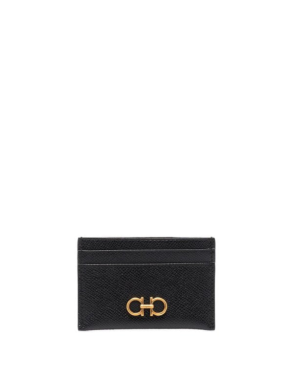 Porta Carte Di Credito In Pelle Gancini