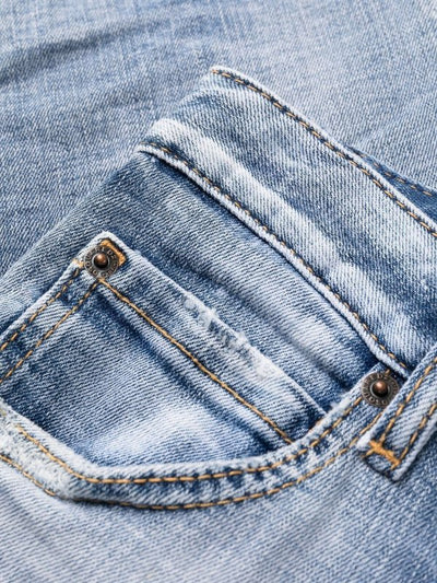 Jeans Cropped Effetto Consumato