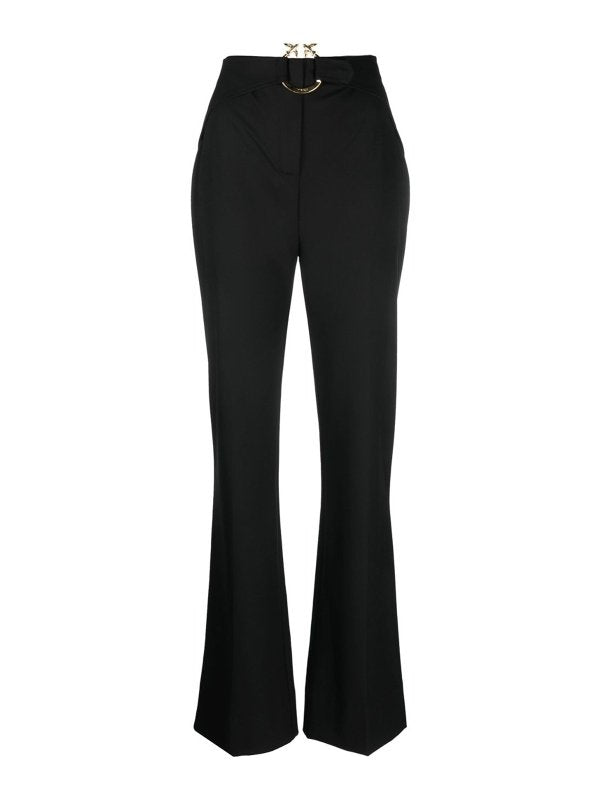 Pantaloni Svasati Con Fibbie
