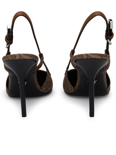 Slinback In Misto Cotone Marrone