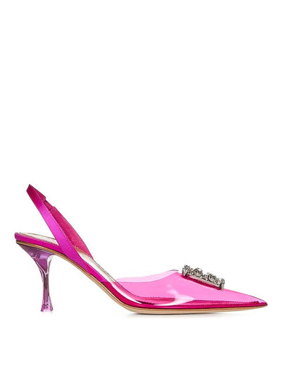 Slingback In Pvc Trasparente Fucsia