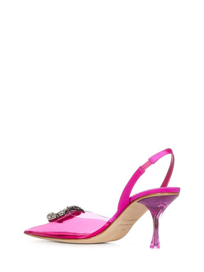 Slingback In Pvc Trasparente Fucsia