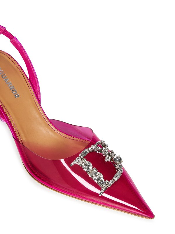 Slingback In Pvc Trasparente Fucsia
