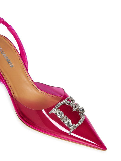 Slingback In Pvc Trasparente Fucsia