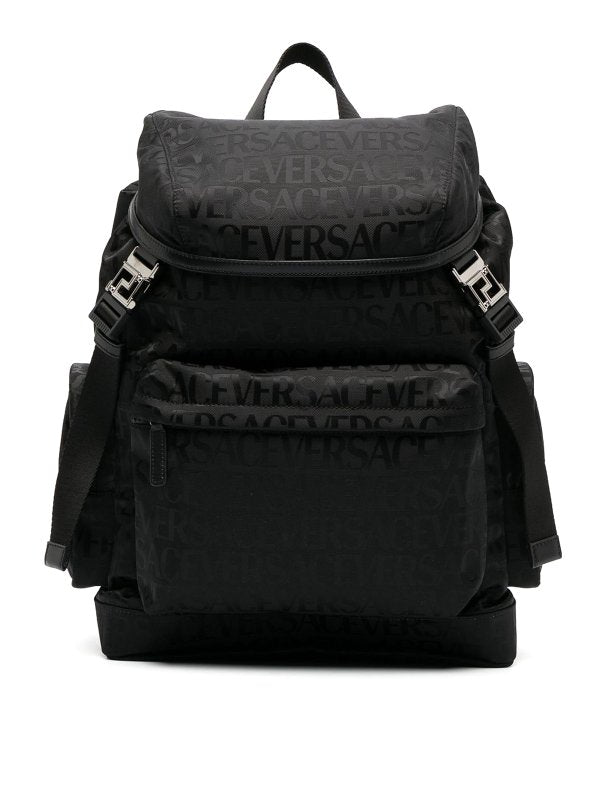 Zaino Allover Versace In Nero