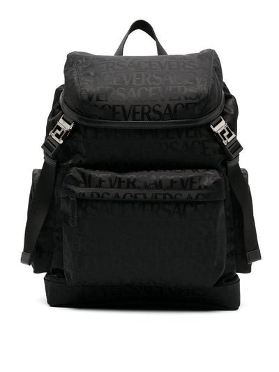 Zaino Allover Versace In Nero