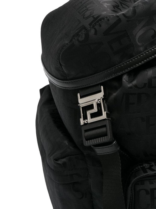 Zaino Allover Versace In Nero