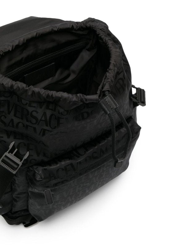 Zaino Allover Versace In Nero