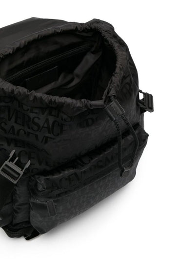 Zaino Allover Versace In Nero