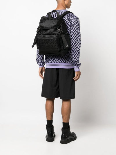 Zaino Allover Versace In Nero