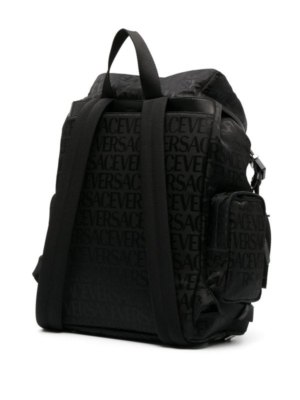 Zaino Allover Versace In Nero